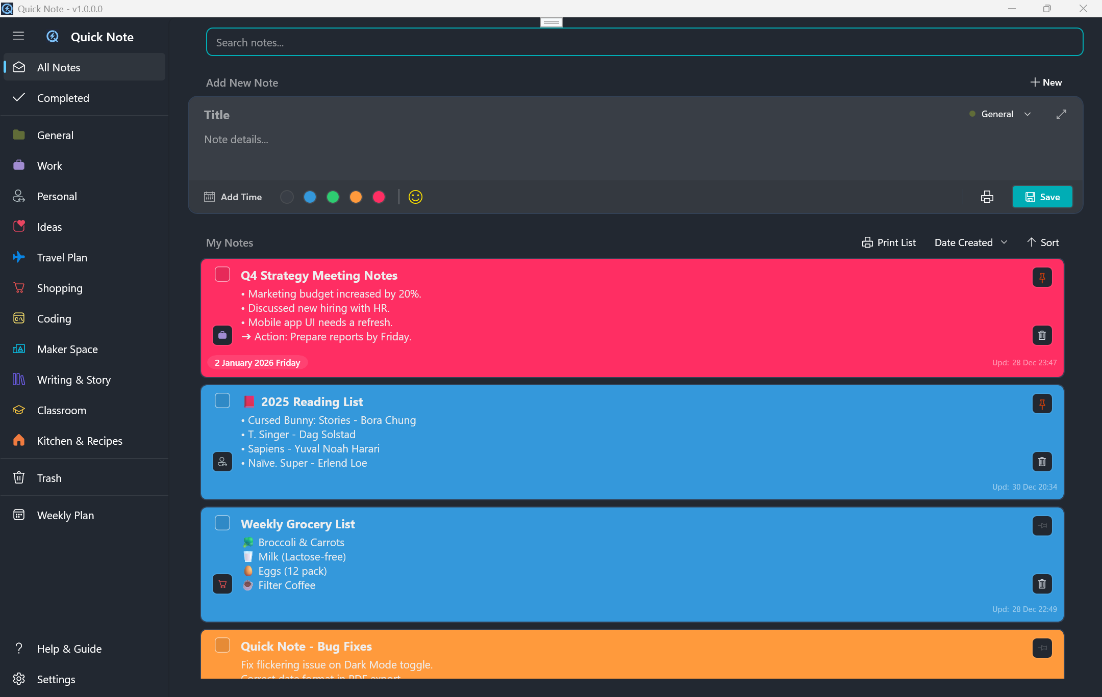 Miyanyedi Quick Note